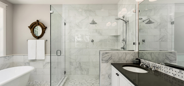 bathroom shower door installation in Westchester